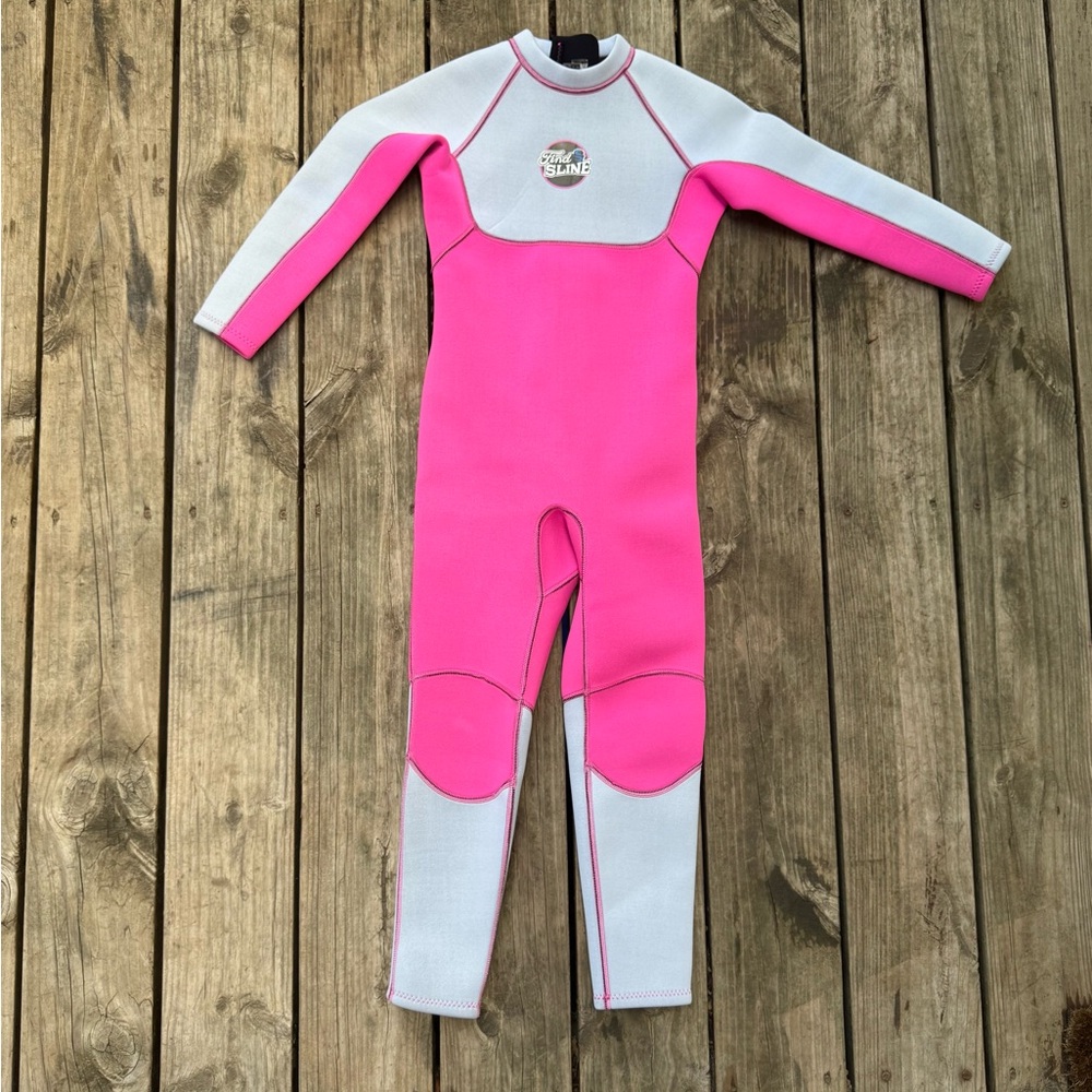 Find Sline Thermal Flex Pink Grey Wetsuit (Zipper Pull Missing) - Size Youth XXL